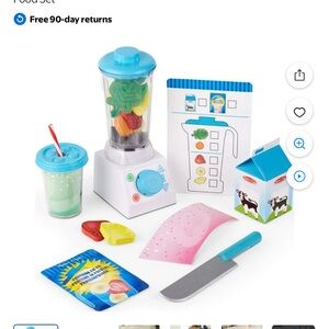 Melissa & Doug Play Blender Set with Blue and White